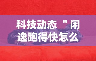 科技动态 ＂闲逸跑得快怎么开挂”2025开挂教程步骤